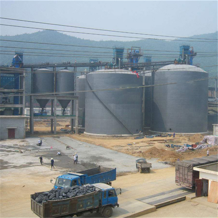 济宁水泥钢板仓2座3000吨青岛项目进入施工